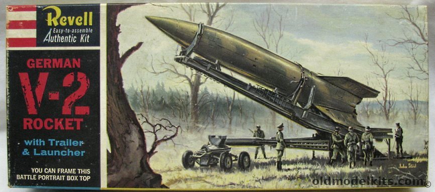 Revell 1/69 German V-2 Rocket with Trailer / Launcher and Cutaway Details, H1830-129 plastic model kit